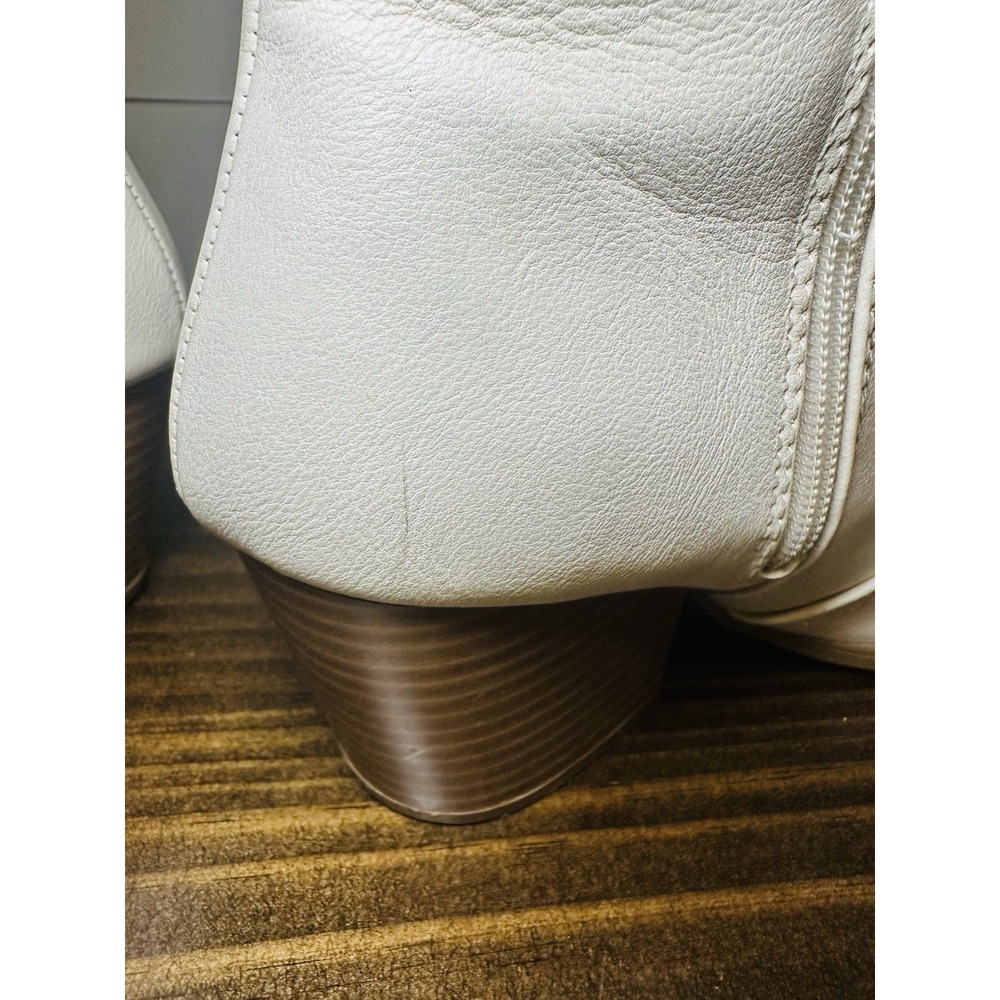 Lulus Vancy Stone Pointed Toe Mid Calf Boots‎ Cream White Western Women's 9 - Picture 9 of 15